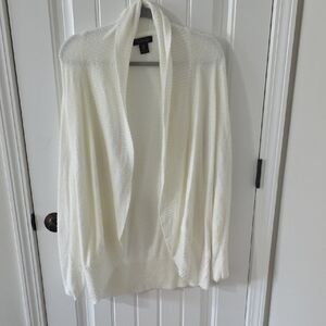 Rachel Zoe Cream Open-Front Cardigan